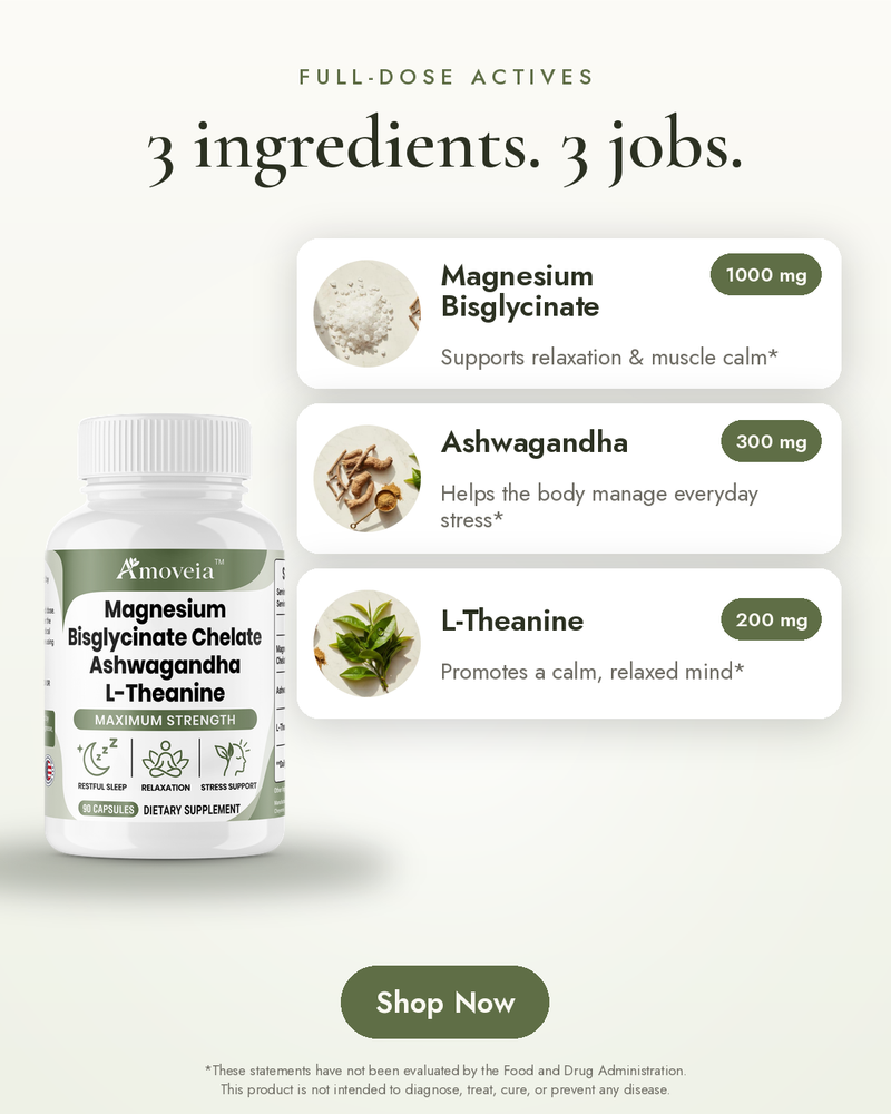 How Magnesium, Ashwagandha & L-Theanine Work Together for Better Sleep