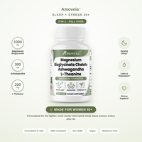 Sleep + Stress 40+ — Magnesium Bisglycinate, Ashwagandha & L-Theanine